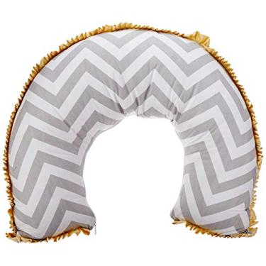 Imagem de Biramar Baby Apoio Amamentacao Estampado Brooklyn Chevron Cinza/Amarelo Amarelo