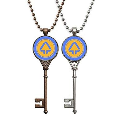 Imagem de OFFbb-USA Virescence Colar com chave de classificação de resíduos verde decoração para casais