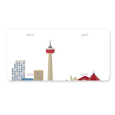 Imagem de DIYthinker Placa de carro para decoração de carro da torre de TV do Canadá e cidade acessório de aço inoxidável