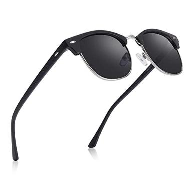 Imagem de Óculos Aofly AF8217 marca designer polarizado óculos de sol dos homens do vintage meia armação de metal espelho óculos de sol para feminino masculino zonnebril heren uv400 (2)