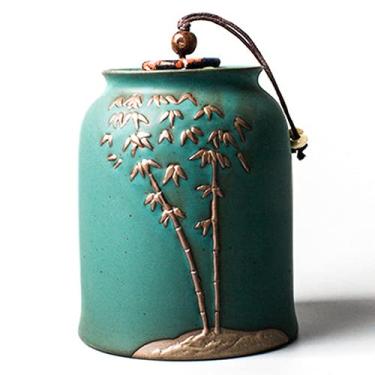 Imagem de Caixa de cerâmica grossa de cerâmica para armazenamento de chá Creative Tea Caixa de grãos de café Caddy Contêiner Teaware