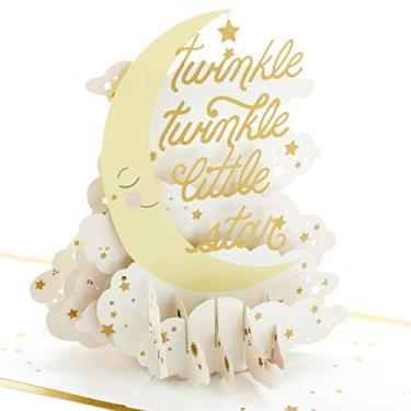 Imagem de Hallmark Cartão de chá de bebê Signature Paper Wonder Pop Up para novos pais (Twinkle Twinkle) Welcome New Baby, Parabéns, revelação de gênero