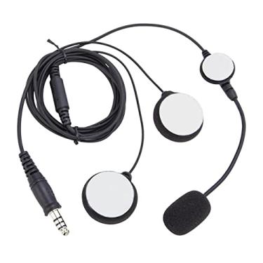 Imagem de Generic Capacete da motocicleta rádio fone de ouvido microfone fone de ouvido rádio bidirecional com microfone fácil de instalar fone de