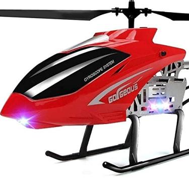 Imagem de Super grande 80 cm avião LED sistema estabilizador interior/exterior RC helicóptero 3,5 canais RC drone avião brinquedo menino brinquedo avião drone principiante fácil de operar para maiores de 8 anos