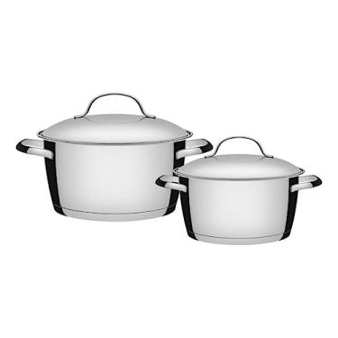 Imagem de JOGO DE PANELAS ALLEGRA EM ACO INOX COM FUNDO TRIPLO 2 PC TRAMONTINA