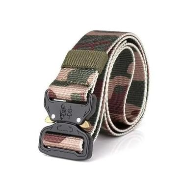 Imagem de Cinto Táttico Militar Com Fivela Em Metal de Engate Rápido Tipo Fastem Youtek (Camuflado Marrom)