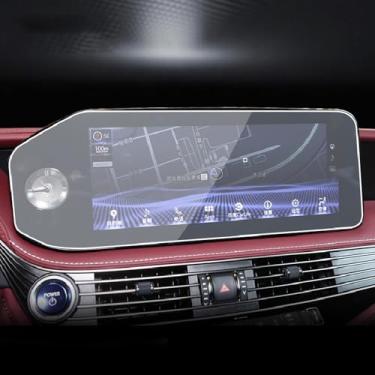 Imagem de LAVIYE Carro Anti riscos e prevenção de poeira Adesivos internos TPU, para Lexus LS 500 2021 2022 2023 Protetor de tela de navegação Computador Display Film Cover