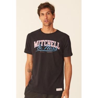 Imagem de Camiseta Mitchell & Ness Estampada Branding Preta