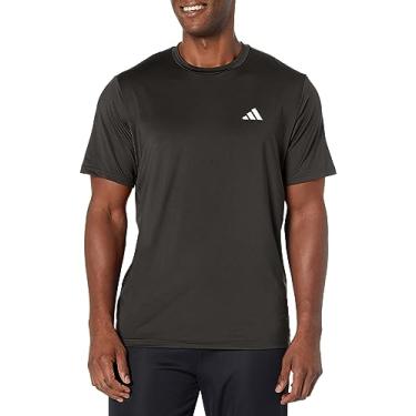 Imagem de adidas Camiseta masculina Essentials Stretch Training, Preto/branco, P