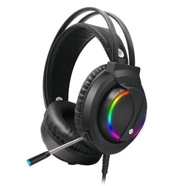 Imagem de Fones de ouvido para jogos RGB com microfone Unidade de som de 50 mm
