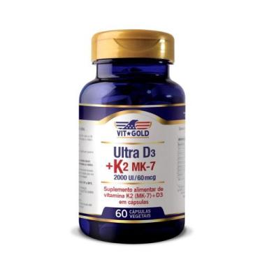 Imagem de Vitamina K2 60Mcg+ Vitamina D3 2000Ui Vitgold 60 Caps.