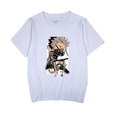 Imagem de Camiseta Kaiju No.Eight unissex manga curta gola redonda algodão cosplay plus size 5GG 2024 nova mercadoria anime, Branco - D, XXG