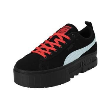 Imagem de PUMA Tênis feminino X Mayze Suede Platform Casual - Preto, Preto, 34