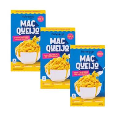 Imagem de KIT 3X MACARRÃO PROTEICO SEM GLÚTEN HOLYSOUP MAC QUEIJO 190G