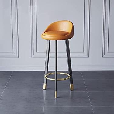 Imagem de Banqueta de bar com altura contrária, cadeiras de bar modernas, 60/70/80cm, bancos de cozinha com encosto redondo, acolchoados para ilha, bar doméstico, d, 60cm