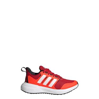 Imagem de adidas Tênis de corrida infantil unissex Fortarun 2.0, Better Scarlet/Branco/Vermelho Solar, 3.5 Little Kid