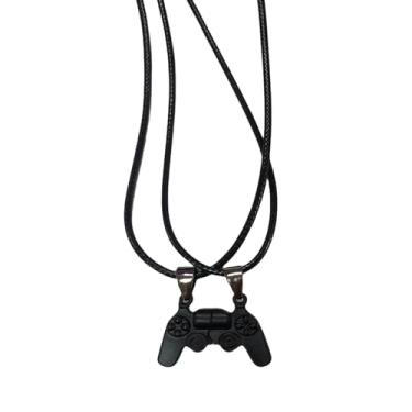 Imagem de SCRDPRAD Colar magnético de controle de jogo para casal, pingente de alça de console combinando para melhores amigos, amizade, presentes de Dia dos Namorados, ele e seus amantes, melhor amiga, joia