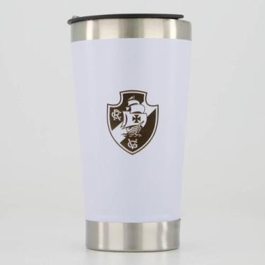 Imagem de Copo Térmico Vasco Com Abridor 500ml Branco - DWJ, Único