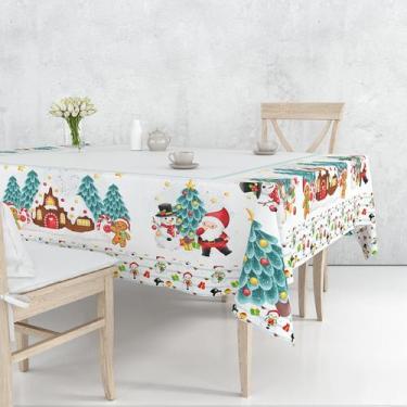 Imagem de Toalha de Mesa Natalina 4 Lugares 1,50 x 1,50  Decoração Festiva - NAL