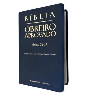 Imagem de Bíblia do Obreiro com Harpa cristã - RC Preta capa luxo - central
