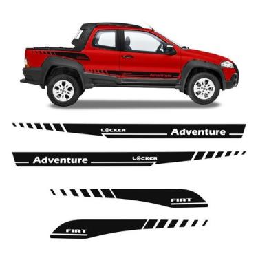 Imagem de Kit Faixa Strada Adventure Locker 2008/2013 Adesivo Lateral - Resitank