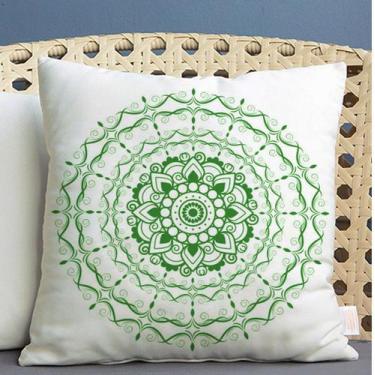 Imagem de Almofada Estampada Mandala 40x40cm Provence Verde - FASTLAR