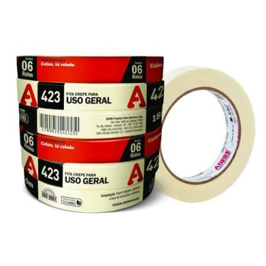 Imagem de Fita Crepe 18x50 Uso Geral (423) C/6 Pcs Tapefix Adere, Único