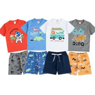 Imagem de Kit Lote 10 Peças dde Roupa Infantil Menino 5 Conjuntos Masculino Atac