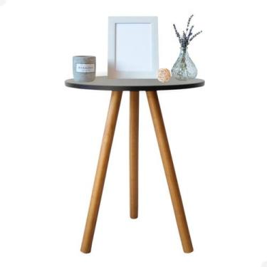 Imagem de Mesa de Canto Decoração Mesinha Lateral Retro Apoio Para Sofa Mdf - Be