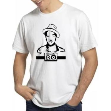 Imagem de Camiseta Masculina Bruno Mars Cantor Show Tour - SEMPRENALUTA, Branco,