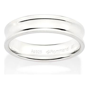 Imagem de Aliança De 5,0 Mm Lisa E Abaulada. 810253 - Rommanel, Branco, 20