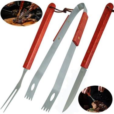 Imagem de Kit Churrasco Essencial 3 Peças Fixxar FIX-UD 3701 Faca de Inox Cabo M