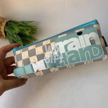 Imagem de Estojo Porta Objetos Quadriculado - Interponte / WX Gift, Azul