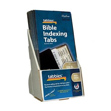 Imagem de Tabbies Pacote com 20 guias de indexação da Bíblia com bordas douradas, antigo e novo testamento, aba 80 (58331)