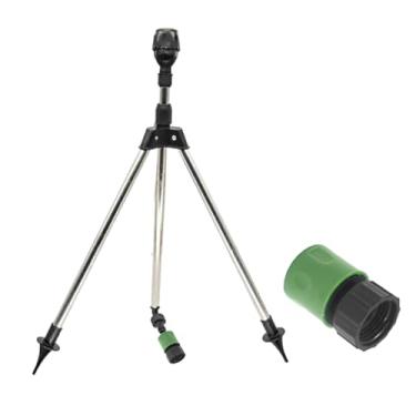 Imagem de Daconovo Aspersores de tripé para quintal, aspersor de tripé giratório, cobertura de área grande de 360 graus Irrigação rotativa automática Sprinklers de suporte telescópico, sistema de irrigação de a