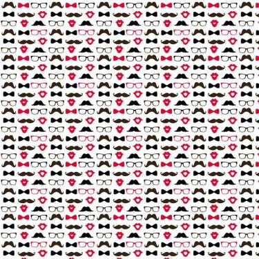 Imagem de Papel De Parede Adesivo Óculos Corações Beijos Decorativo