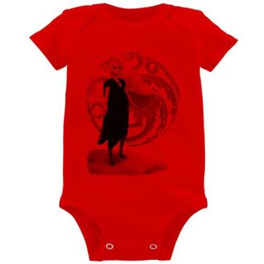 Imagem de Body Bebê Daenerys Targaryen Art - Foca na Moda, Vermelho, G