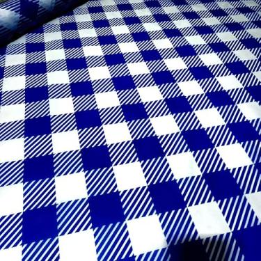 Imagem de TNT Festa Junina Xadrez Xadrezão Branco e Azul 6.00m X 1,40m