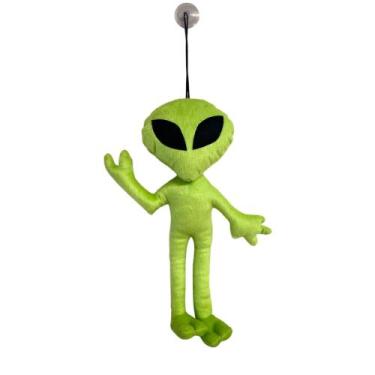 Imagem de Alienígena ET de Pelúcia 40cm Verde Com Ventosa de Vidro Mascote dos C