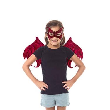 Imagem de Little Adventures Reversible Dragon Mask and Wing Sets for Boys & Girls (Ages 3-8) (Red)
