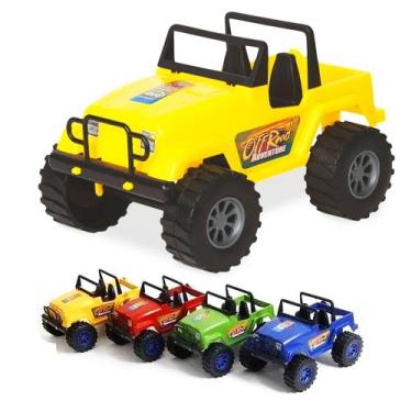 Imagem de Kit 4 Jeep 4x4 Brinquedo Grande Criança Presente Infantil Colorido - T