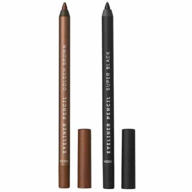 Imagem de Océane Eyeliner Lápis de Olho Kit - Super Black + Golden Brown, Kit