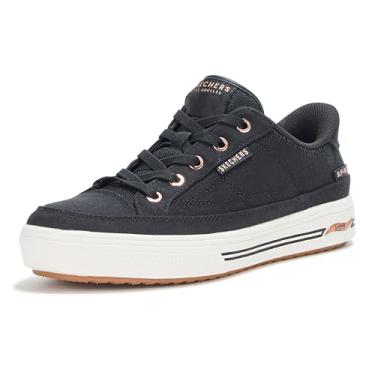 Imagem de Skechers Tênis feminino sem cadarço Arcade-See Ya There Hands Free Slip-ins, Preto verdadeiro, 41