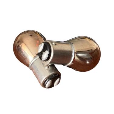 Imagem de 2X Lâmpadas Halógena Cromo Pisca 2 Pólos 12V 21/4W Baz15 B