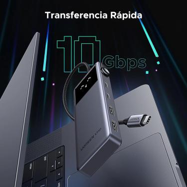 Imagem de Ugreen Uno 10Gbps Adaptador Hub USB C 3.2 USB A 3.2 ( Expansão 6 em 1 ) Thunderbolt 3/4 hdmi 4K 60Hz Tipo C pd 100W indicador LED Compatível MacBook P