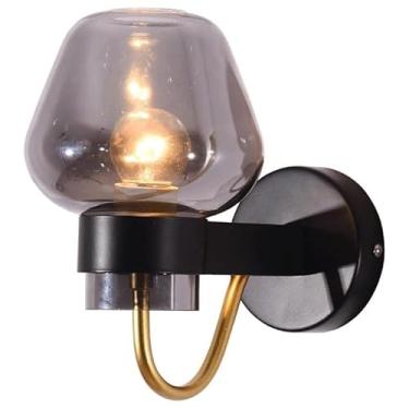 Imagem de Luminária de parede com base de personalidade para corredor, estudo, escadas, sala de jantar (cinza)