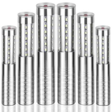 Imagem de JIEGXT 6 Peças De Luzes Estroboscópicas De Led Para Serviço De Garrafas, Luzes De Espumante, Garrafa De Champanhe, Topper De Luz Portátil Para Boate, Festa De Casamento, Concerto (Prata)