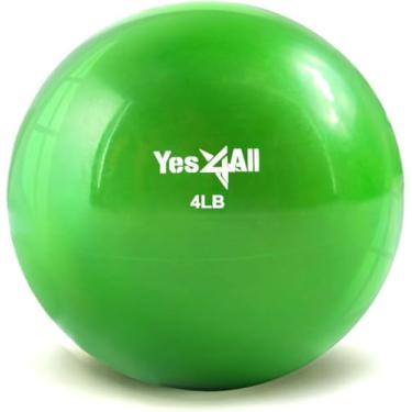 Imagem de Yes4All Bolas tonificantes ponderadas para exercícios, bolas medicinais macias para exercícios, pilates, ioga, equilíbrio, flexibilidade, 9-4,5 kg