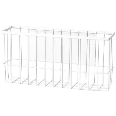 Imagem de Yeeco Organizador De Cesta Magnética, Suporte Malha Branca, Prateleira Livros Resistente Para Geladeira, Folha Arquivo Escritório Branco, 14,1 X 3,9 7 Pol.