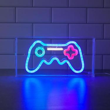 Imagem de Wireless Express Ilumine O Seu Mundo! Letreiros De Neon (5 Estilos Exclusivos) - Decoração Para Mesa E Parede. Perfeito Quartos, Dormitórios Escritórios (Gamer)